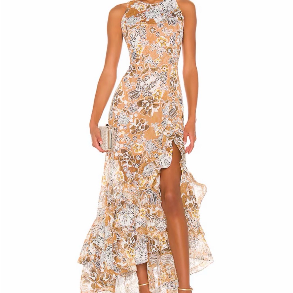 Bronx and Banco Sicilia Ruffle Dress in Beige
